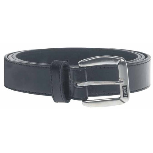 D555 Barry Kingsize Small Jeans Logo Belt Black